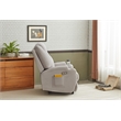 Kingway Arbore Fabric Power Recliner with USB and Cup Holders in Gray