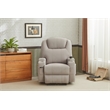 Kingway Arbore Fabric Power Recliner with USB and Cup Holders in Gray