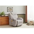 Kingway Arbore Fabric Power Recliner with USB and Cup Holders in Gray