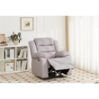 Kingway Adrien Fabric Power Recliner With USB in Gray