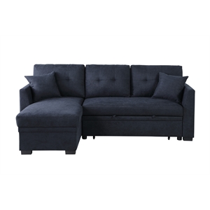 Kingway Tanse 81'5&quot Convertible Sleeper Sectional w/Reversible Chaise with USB