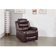 Luxury Faux Leather Recliner Chair with LED Lights