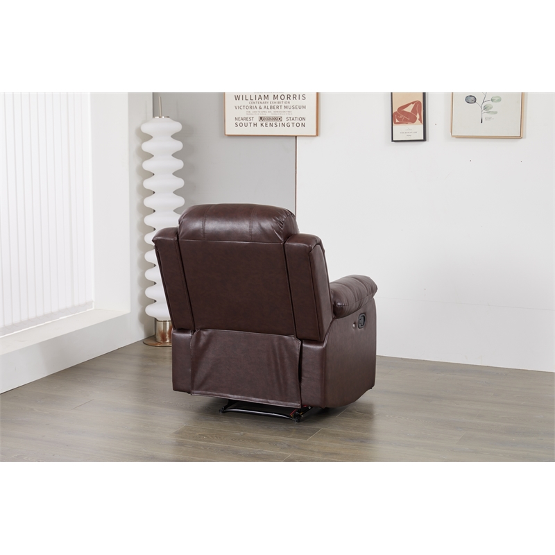 Luxury Faux Leather Recliner Chair with LED Lights