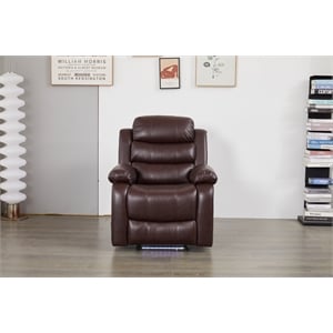 Luxury Faux Leather Recliner Chair with LED Lights