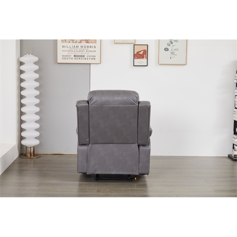 Luxury Faux Leather Recliner Chair with LED Lights