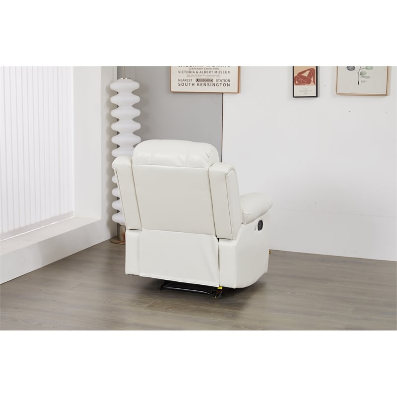 Luxury Faux Leather Recliner Chair with LED Lights