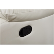 Faux Leather Manual Reclining Loveseat with LED and Console With SubWoofer