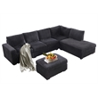 Oversized Corduroy  L Shaped Sectional Sofa Couch  For Living Room