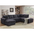 Oversized Corduroy  L Shaped Sectional Sofa Couch  For Living Room