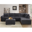 Oversized Corduroy  L Shaped Sectional Sofa Couch  For Living Room