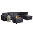 Oversized Corduroy  L Shaped Sectional Sofa Couch  For Living Room