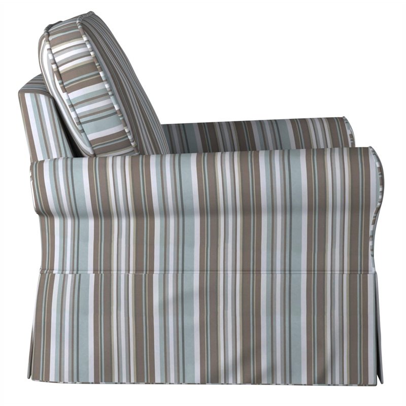 Sunset Trading Horizon Fabric Slipcovered Swivel Rocking Chair in Brown