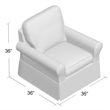 Sunset Trading Horizon Fabric Slipcovered Swivel Rocking Chair in Linen Gray