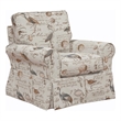 Sunset Trading Horizon Fabric Slipcovered Swivel Rocking Chair in Cream