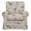 Sunset Trading Horizon Fabric Slipcovered Swivel Rocking Chair in Cream