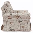 Sunset Trading Horizon Fabric Slipcovered Swivel Rocking Chair in Cream