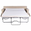 Sunset Trading Horizon Fabric Slipcovered Reversible Chaise Sleeper Sofa in Tan