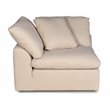 Sunset Trading Puff 2-Piece Fabric Slipcover Modular Sectional Sofa in Tan