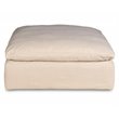 Sunset Trading Puff Fabric Slipcovered Sectional Modular Ottoman in Tan