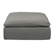 Sunset Trading Puff Fabric Slipcovered Sectional Modular Ottoman in Gray