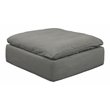 Sunset Trading Puff Fabric Slipcovered Sectional Modular Ottoman in Gray
