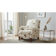 Sunset Trading Bird Script Fabric Manual Reclining Chair in Ivory