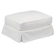 Sunset Trading Horizon Fabric Slipcover Swivel Rocking Chair & Ottoman in White