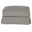 Sunset Trading Horizon Fabric Slipcovered Swivel Rocking Chair & Ottoman in Gray