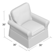 Sunset Trading Horizon Fabric Slipcovered Swivel Rocking Chair in Ocean Blue