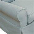 Sunset Trading Horizon Fabric Slipcovered Swivel Rocking Chair in Ocean Blue