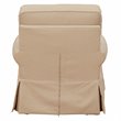 Sunset Trading Horizon Fabric Slipcovered Swivel Rocking Chair in Tan