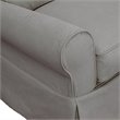 Sunset Trading Horizon Fabric Slipcovered Swivel Rocking Chair in Gray