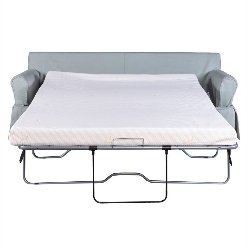 Sunset Trading Horizon Fabric Slipcover Reversible Chaise Sleeper Sofa in Blue