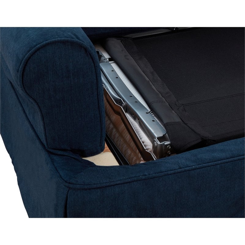 Sunset Trading Horizon Fabric Slipcovered Reversible Chaise Sleeper Sofa in Navy