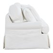 Sunset Trading Horizon T-Cushion Cotton Slipcovered Sofa in Warm White Fabric