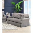 Sunset Trading Horizon T-Cushion Fabric Slipcovered Loveseat in Gray