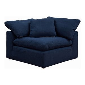 Sunset Trading Puff 44&quot Fabric Slipcovered Arm Chair in Navy Blue
