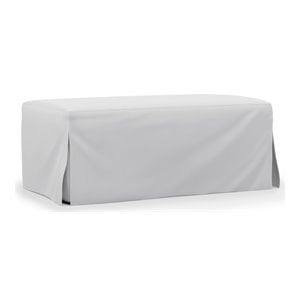 Sunset Trading Newport 44&quot Fabric Slipcovered Ottoman in White