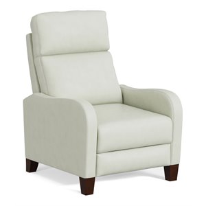 Sunset Trading Dana Pushback Traditional Leather Recliner in White