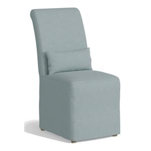 Sunset Trading Newport 20&quot Fabric Slipcovered Dining Chair in Ocean Blue