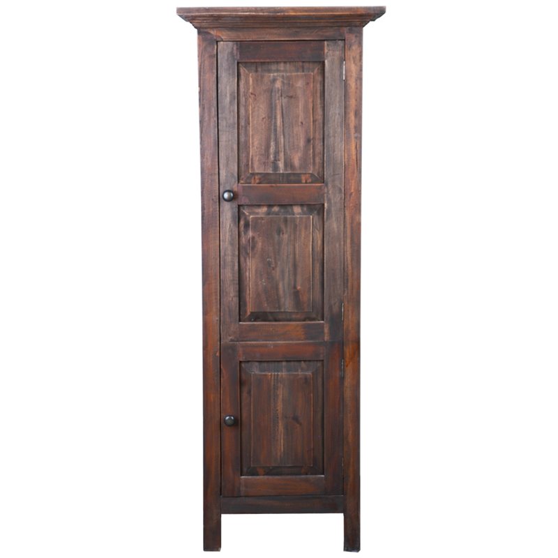 Sunset Trading Cottage Tall 2-Door Wood Storage Cabinet in Raftwood Brown Wood