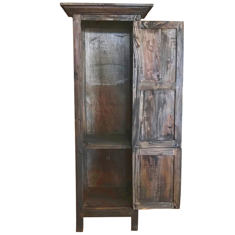 Sunset Trading Cottage Tall 2-Door Wood Storage Cabinet in Raftwood Brown Wood