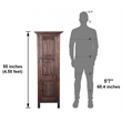 Sunset Trading Cottage Tall 2-Door Wood Storage Cabinet in Raftwood Brown Wood