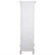 Sunset Trading Cottage Narrow Transitional Bookcase in Distressed White Wood