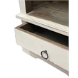 Sunset Trading Cottage Narrow Transitional Bookcase in Distressed White Wood
