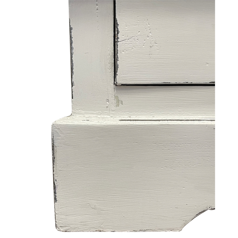 Sunset Trading Cottage Narrow Transitional Bookcase in Distressed White Wood