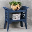 Sunset Trading Cottage Transitional Wood Accent Table and Console in Navy Blue