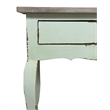 Sunset Trading Cottage Transitional Wood Table with Limewash Top in Bahama Green