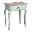 Sunset Trading Cottage Transitional Wood Table with Limewash Top in Bahama Green