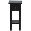 Sunset Trading Cottage Narrow Wood Side Table in Distressed Antique Black